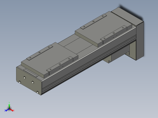 直线模组LHC17-S350-D设计图纸正等轴测缩略图