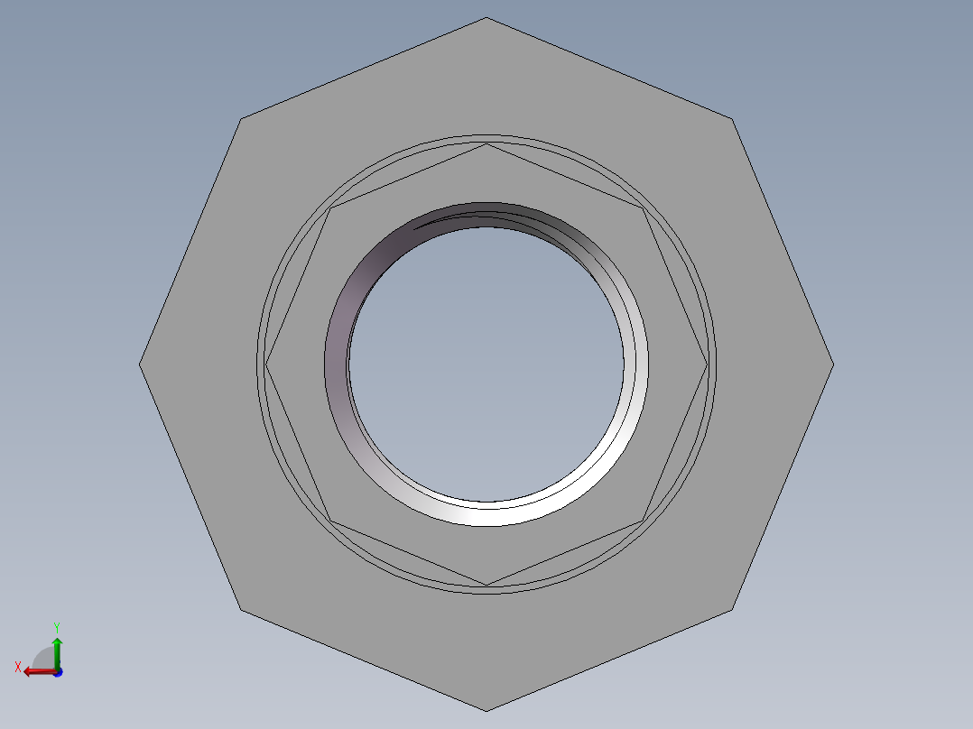 活接-等径内丝直通 DN10后视图