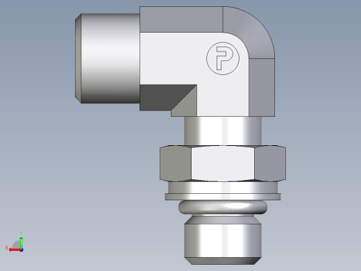 卡套式工业通用硬管接头EO_Adjustable_Locknut_elbow_WEE08LMOROMDCF后视缩略图