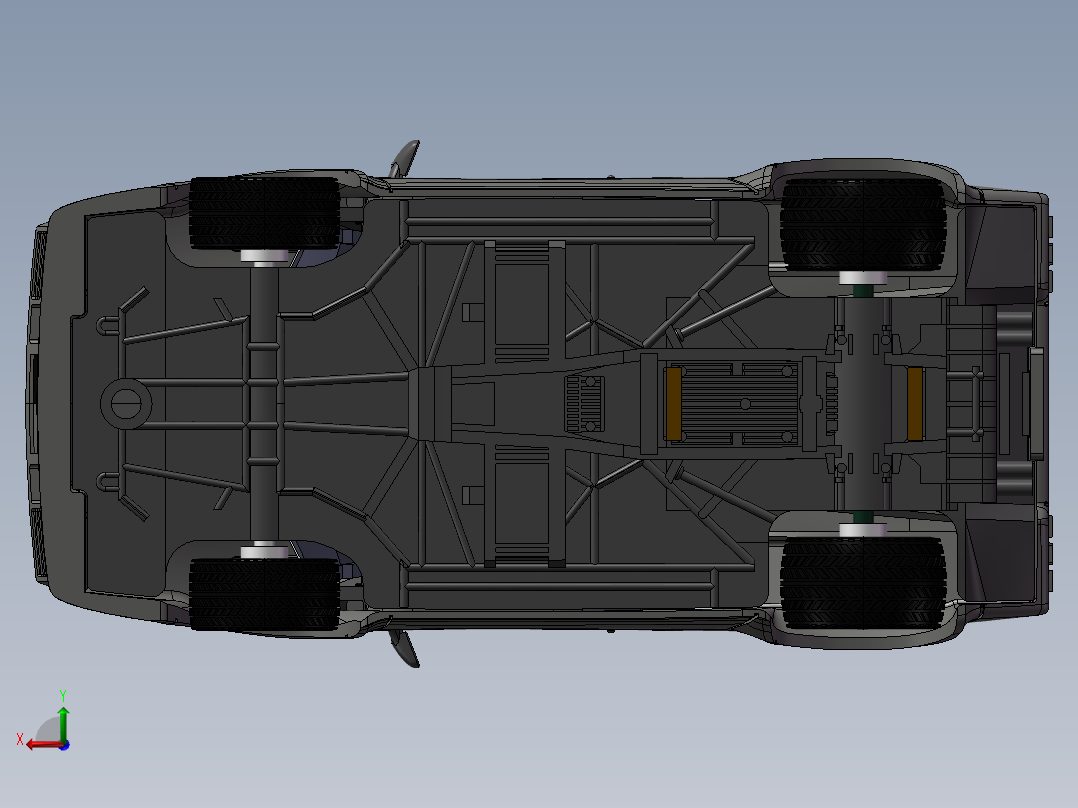 玩具车模型后视图