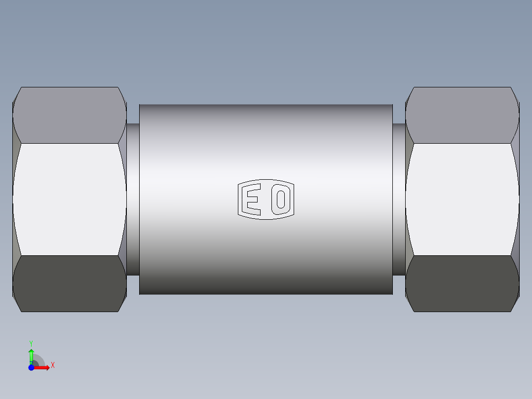 卡套式工业通用硬管接头EO_Weld_bulkhead_fitting_ESV25S71前视图