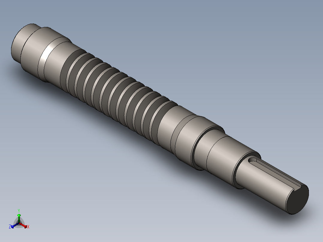 蜗杆正等轴测图