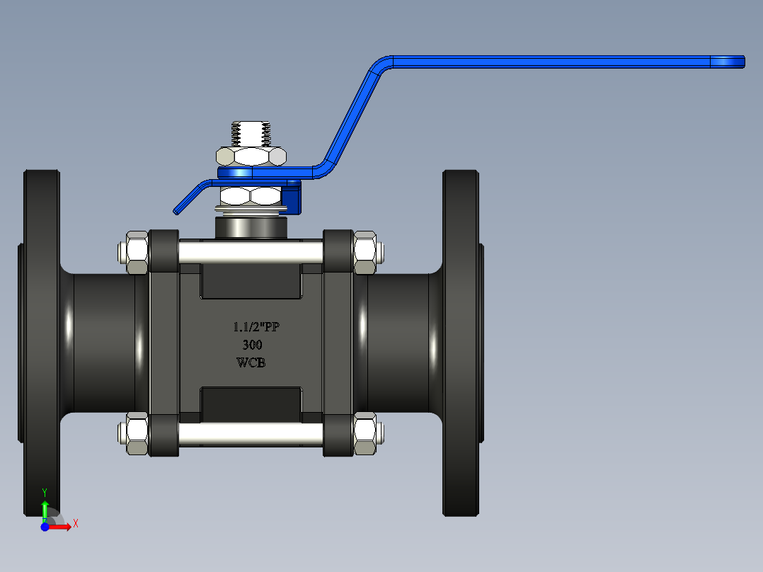管道手动球阀-水管开关阀-手动阀门手动球阀前视图