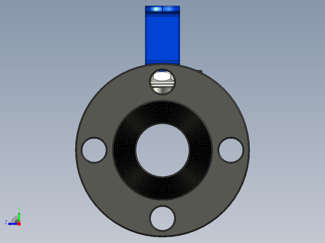 管道手动球阀-水管开关阀-手动阀门手动球阀右视图
