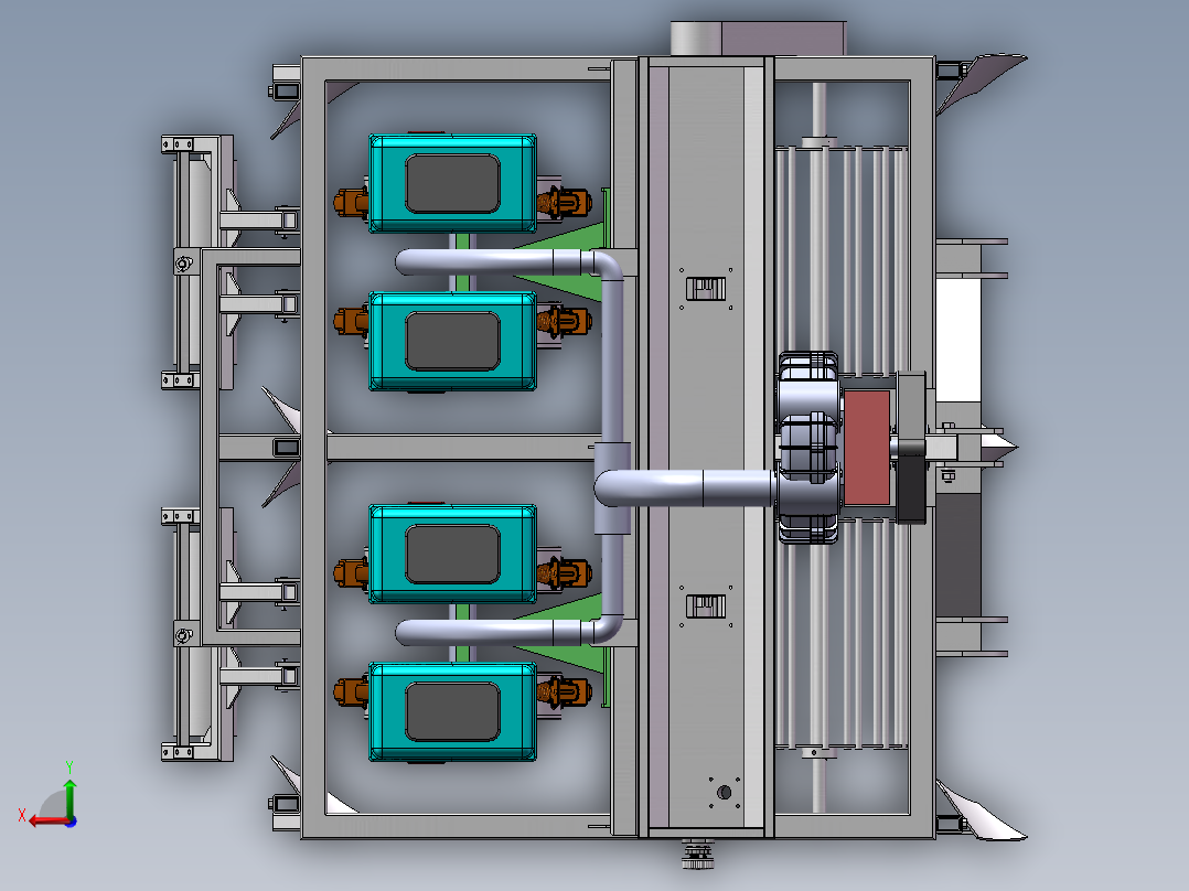 气吸式播种机后视图