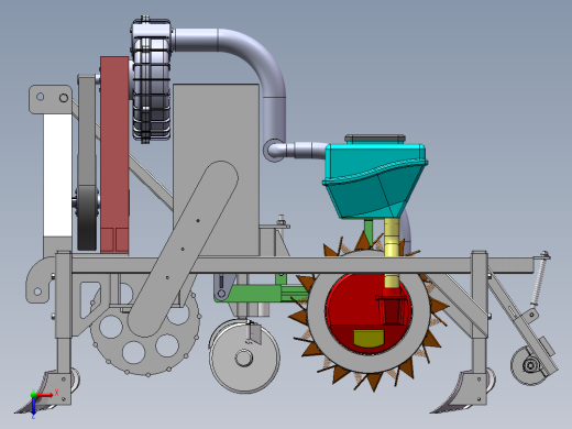 气吸式播种机俯视缩略图