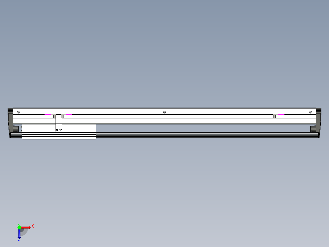 威洛博VL系列直线电机模组-VL17E3-S600俯视图