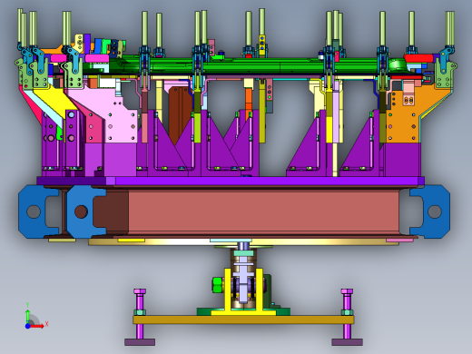 用于汽车车门加工的工装夹具前视缩略图