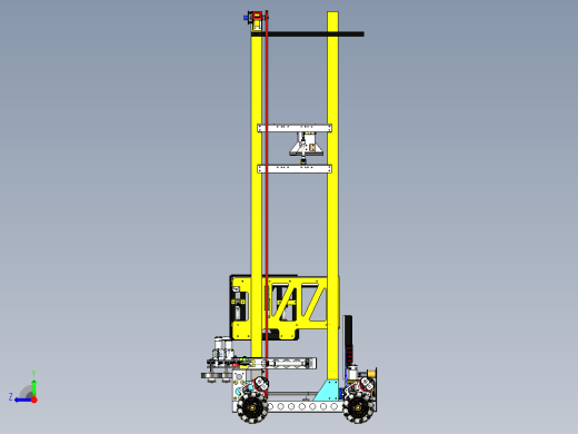 FRC 2015 846号麦克纳姆轮车三维建模图纸 stp格式右视缩略图