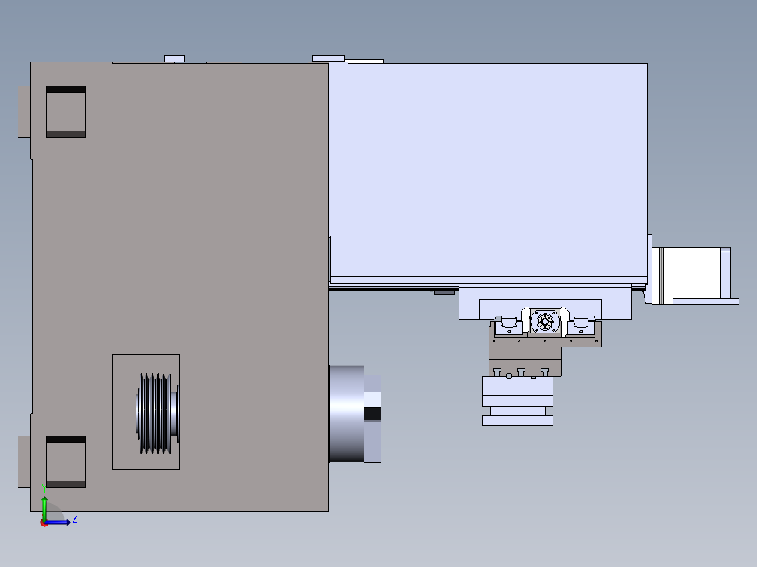 立式车床总图500244左视图
