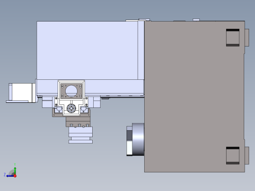 立式车床总图500244右视缩略图