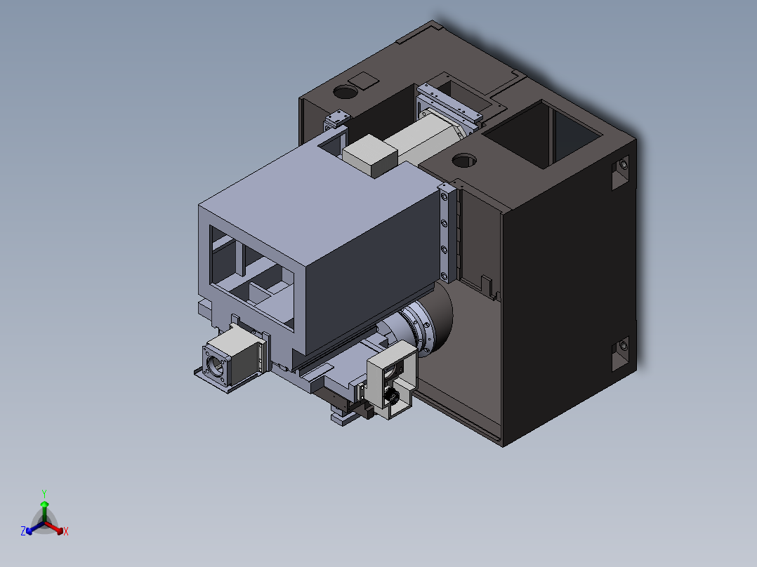 立式车床总图500244正等轴测图