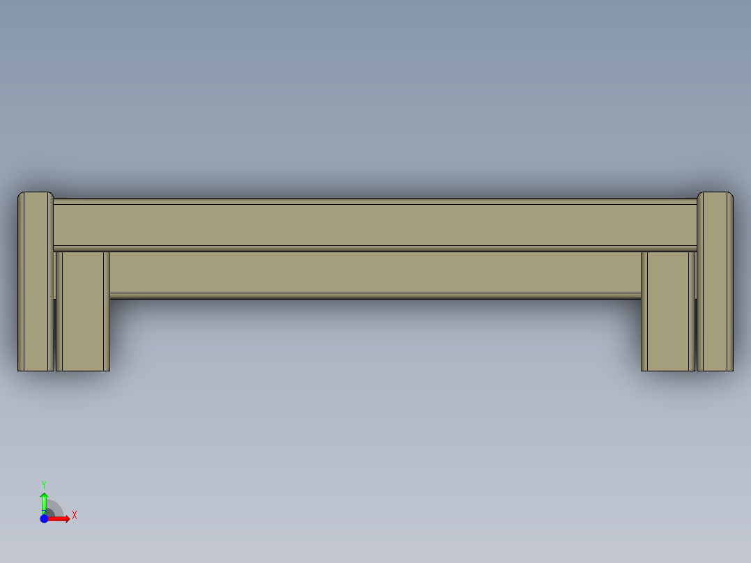 沙滩椅子躺椅前视图