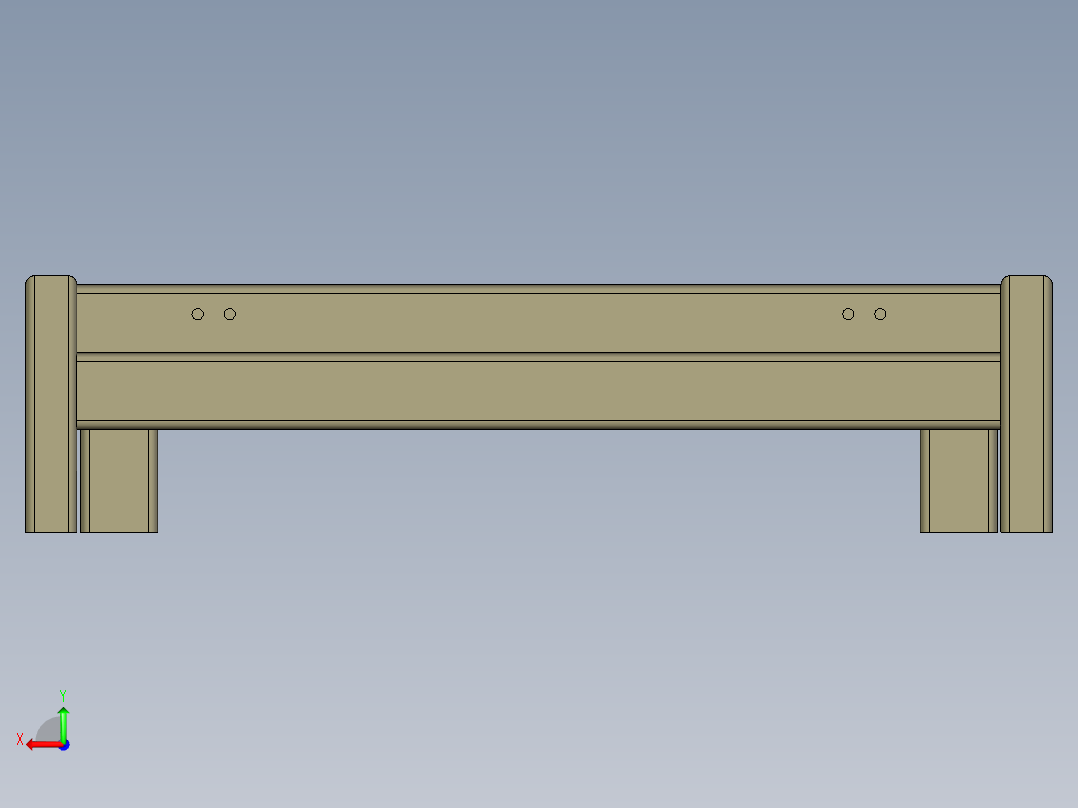 沙滩椅子躺椅后视图