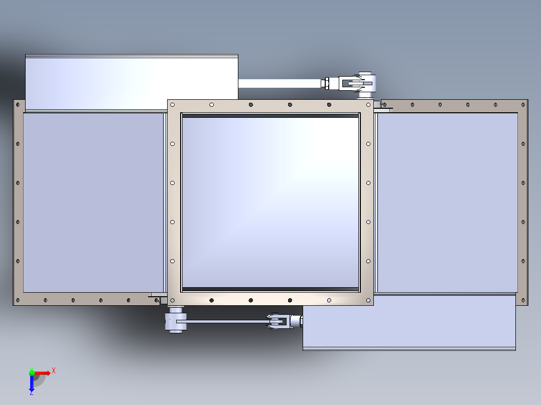 三通拍拍阀俯视图