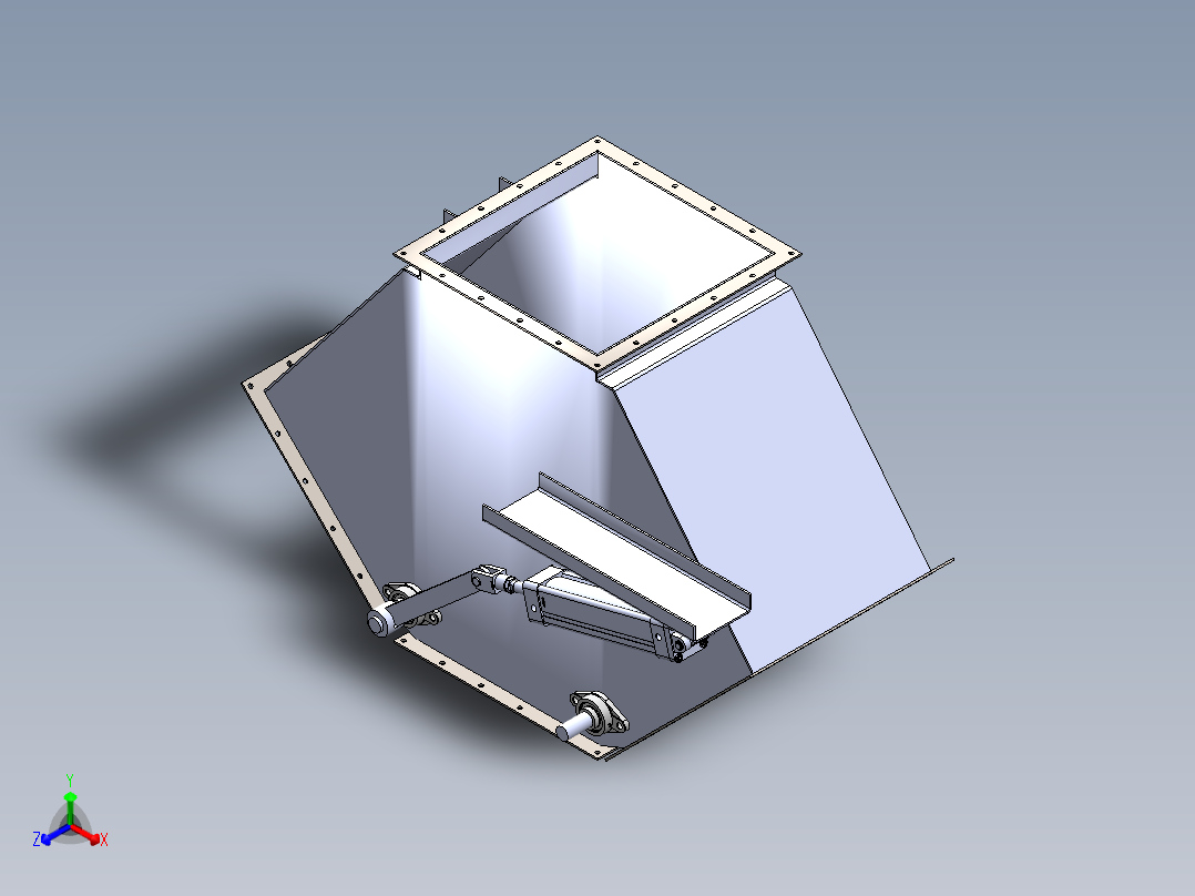 三通拍拍阀正等轴测图