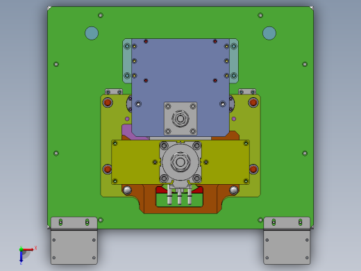 油泵法兰插头传感器组装sw18可编辑俯视缩略图