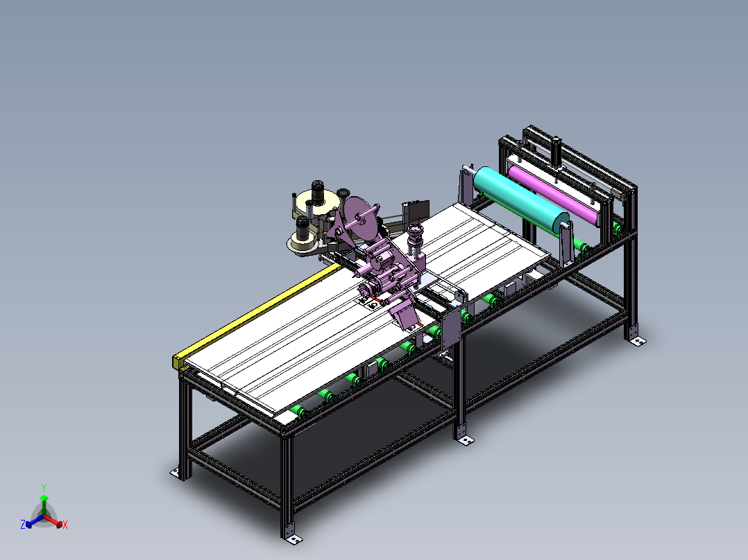 门板贴膜贴标签sw19可编辑正等轴测图