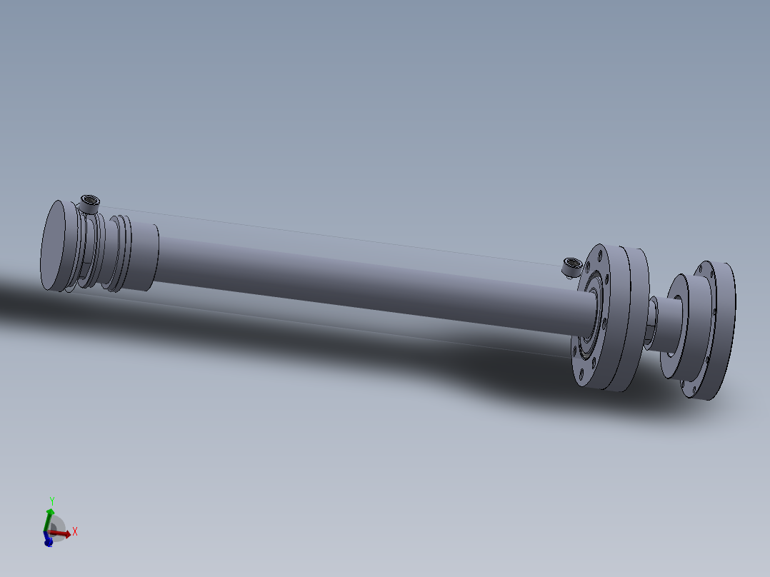 焊接型液压缸（带前安装法兰） 130x75x750 mm