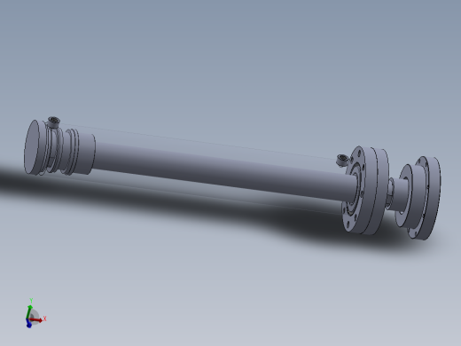 焊接型液压缸（带前安装法兰） 130x75x750 mm