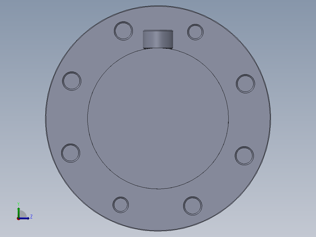 焊接型液压缸（带前安装法兰） 130x75x750 mm左视图