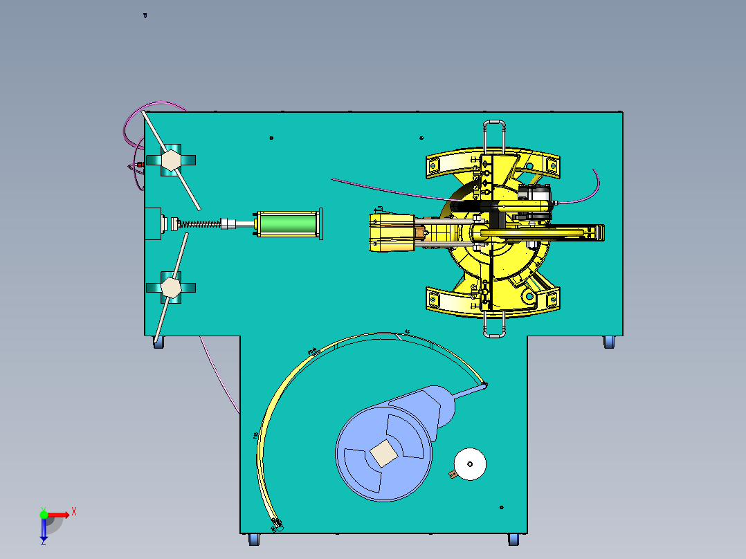 A3004247-管材成型机俯视图