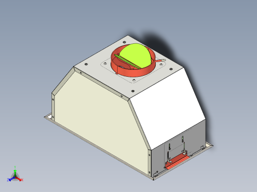 一体式抽油烟机模型正等轴测缩略图