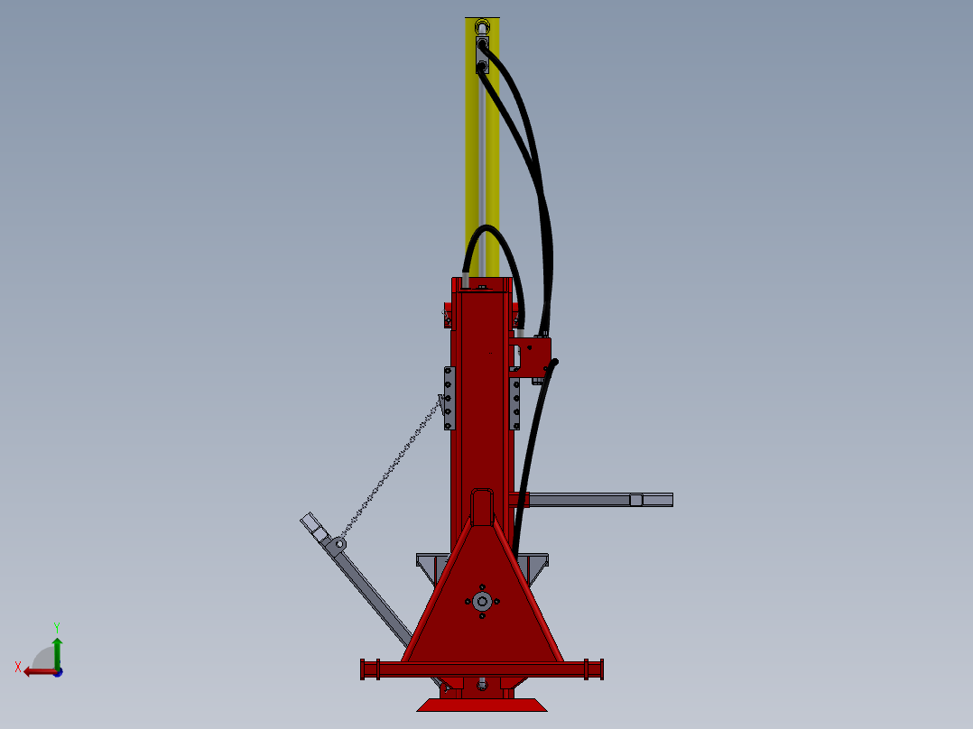 液压原木劈裂机劈柴机  SW23后视图