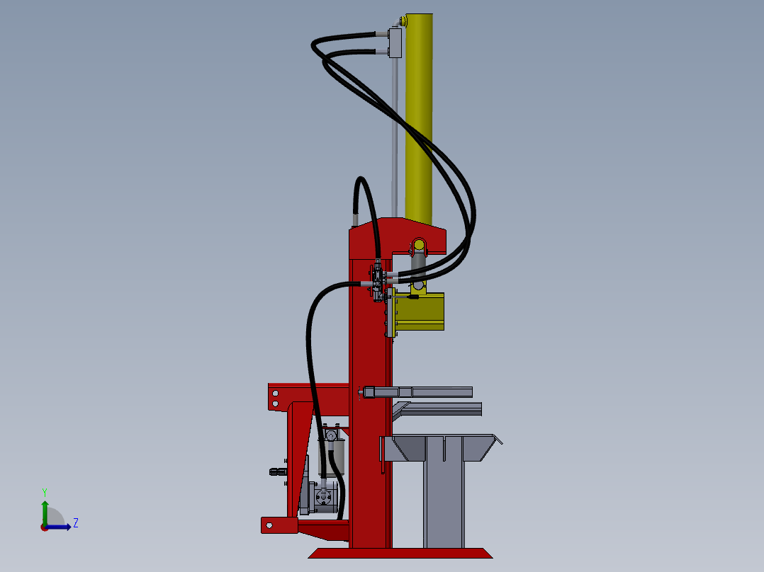 液压原木劈裂机劈柴机  SW23左视图