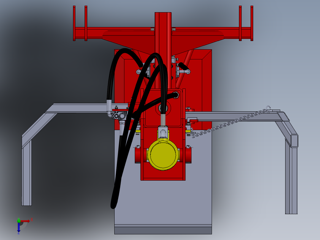 液压原木劈裂机劈柴机  SW23俯视图