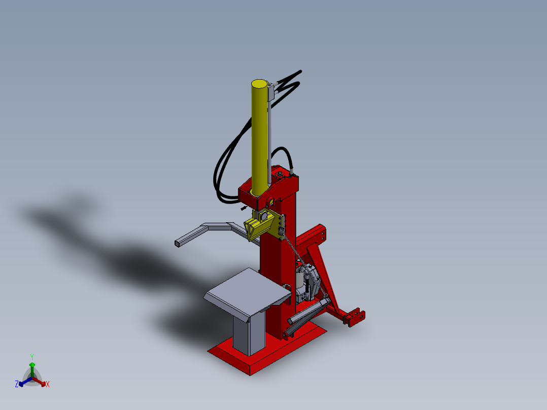 液压原木劈裂机劈柴机  SW23正等轴测图