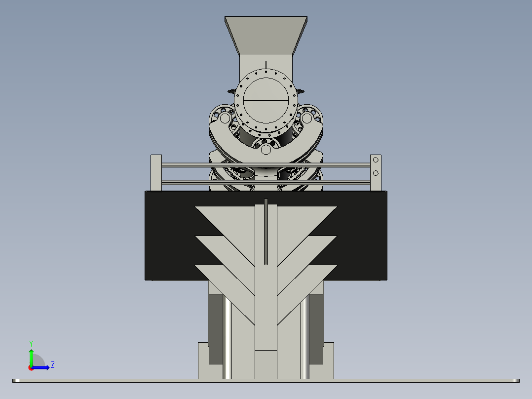 水泥厂用窑炉左视图