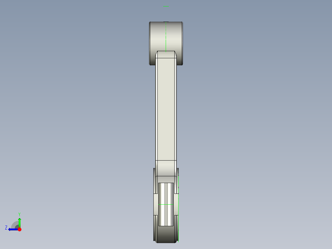连杆装配模型右视图