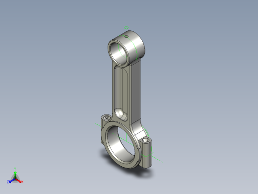 连杆装配模型正等轴测缩略图
