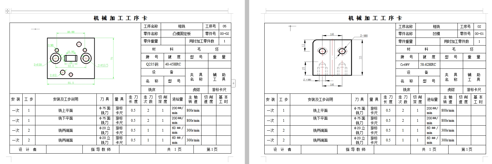 底孔U形筒形件、U型弯曲冲压成形工艺及模具设计含6张CAD图