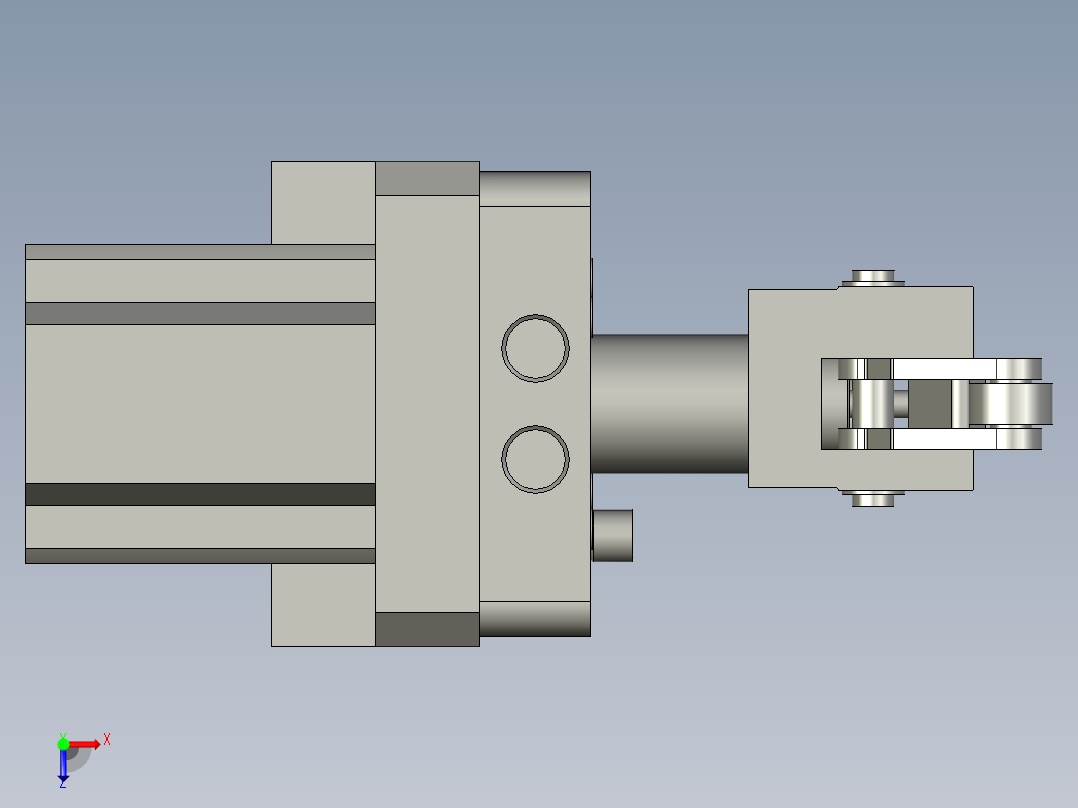 SAPMMZ01-09520阻挡1装配俯视图