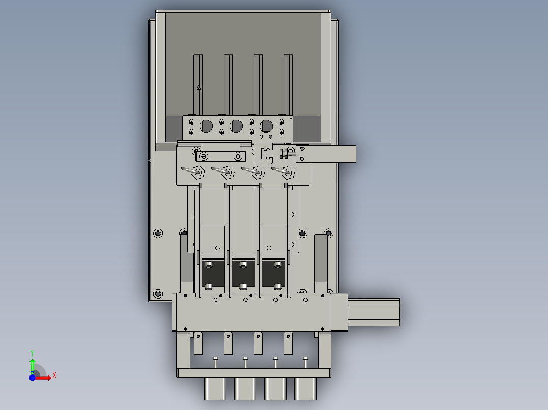 推举式装配体前视图