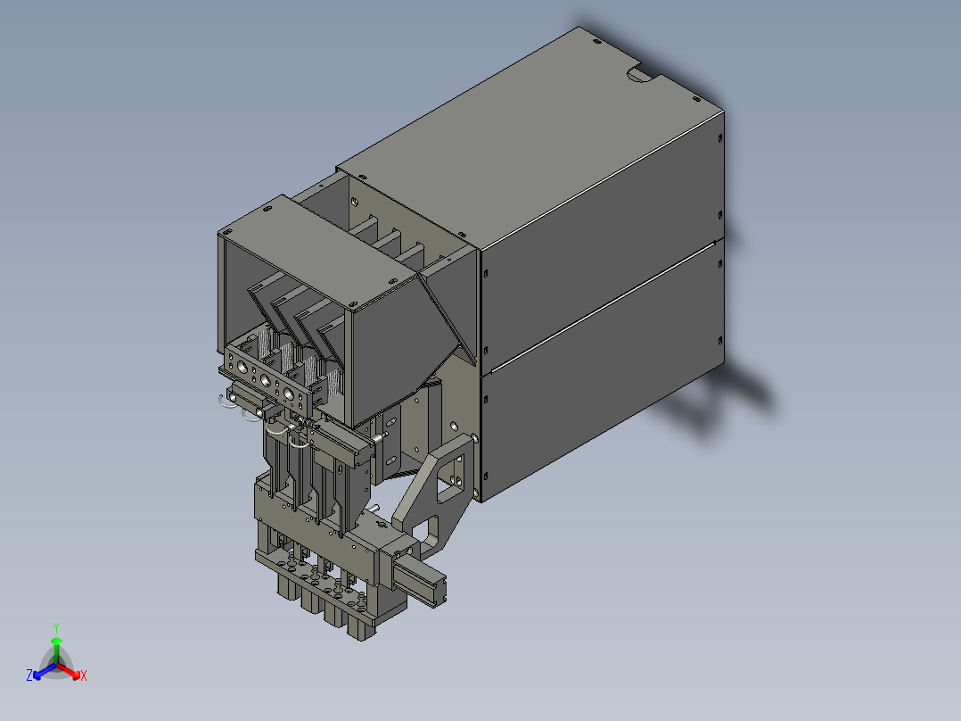 推举式装配体正等轴测图