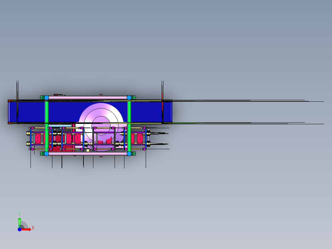 小食品生产用分拣装置前视图