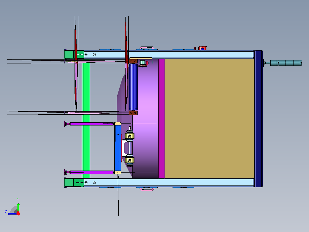 小食品生产用分拣装置右视图