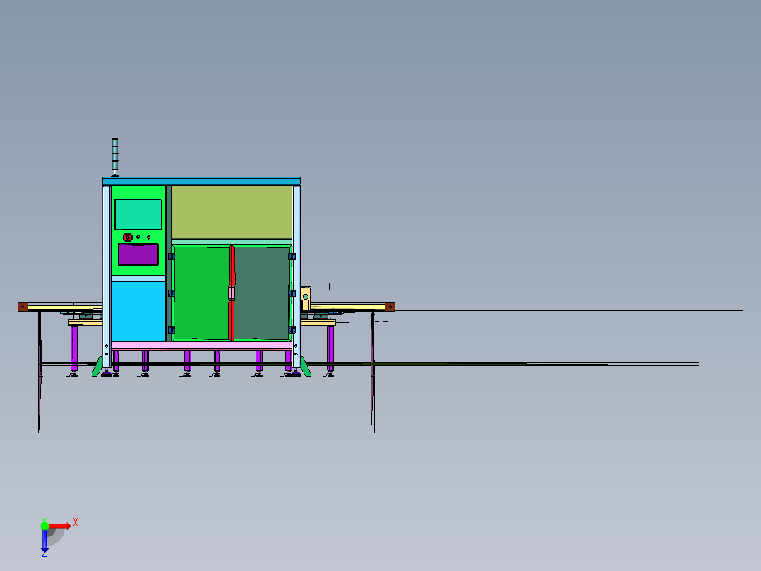 小食品生产用分拣装置俯视图