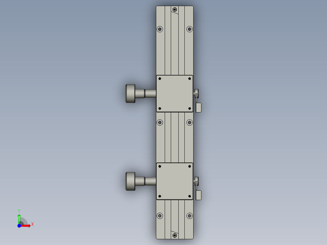 LWX40-L250-2-X轴滑台-东莞盛菱-柱面外观用前视图