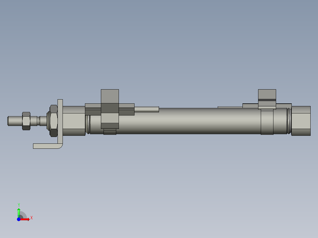 气缸PB12x80SULB+CMSG-2前视图