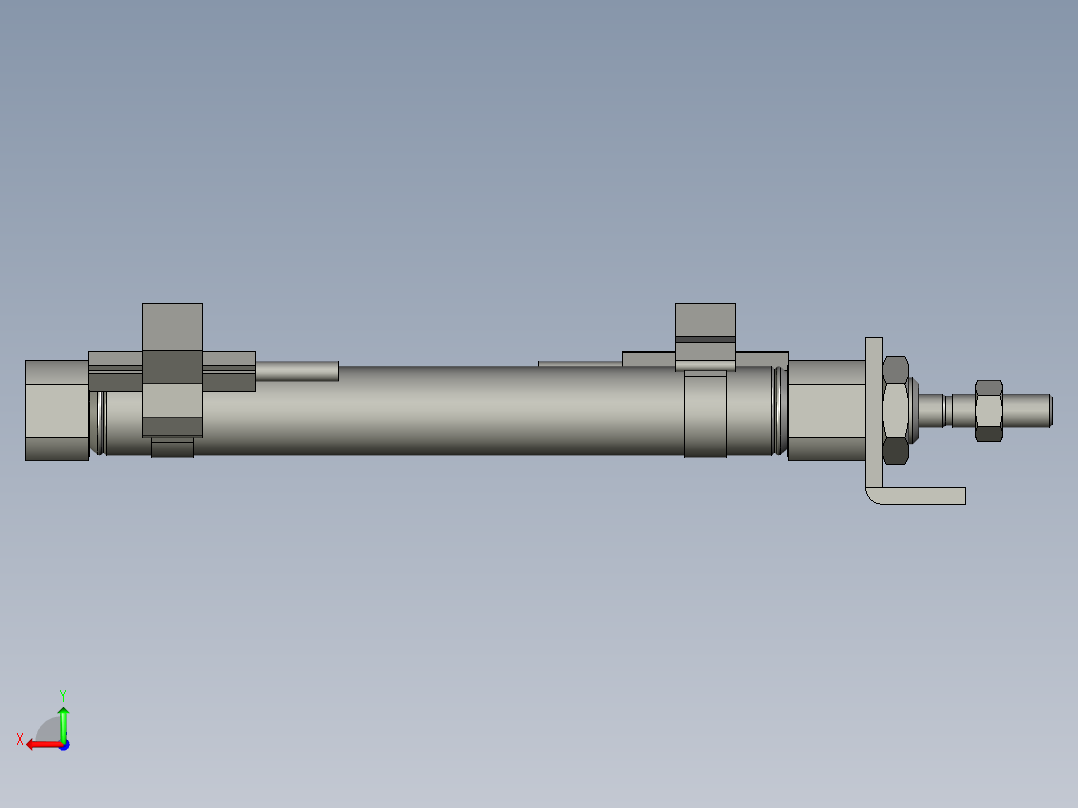 气缸PB12x80SULB+CMSG-2后视图