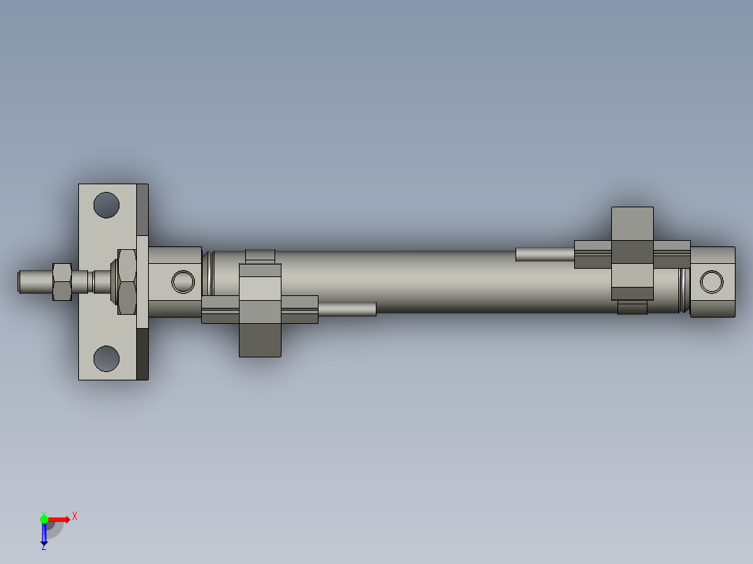 气缸PB12x80SULB+CMSG-2俯视图