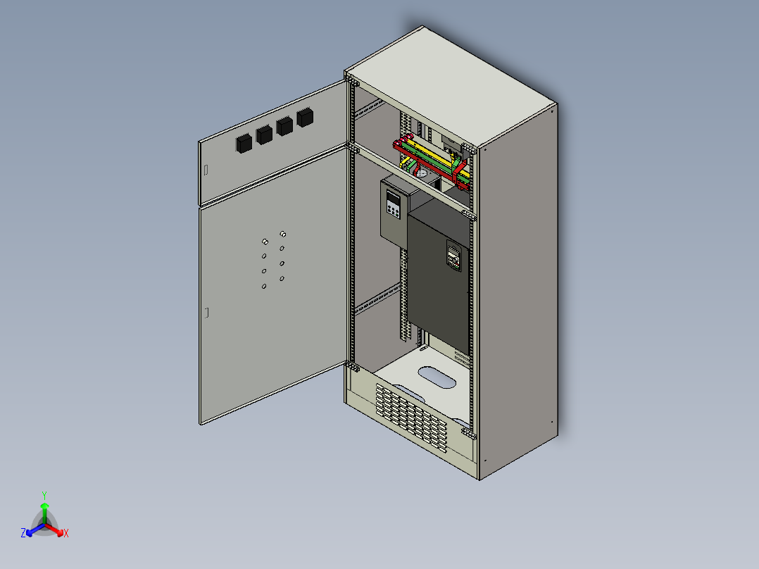 变频器软启动控制柜主视图