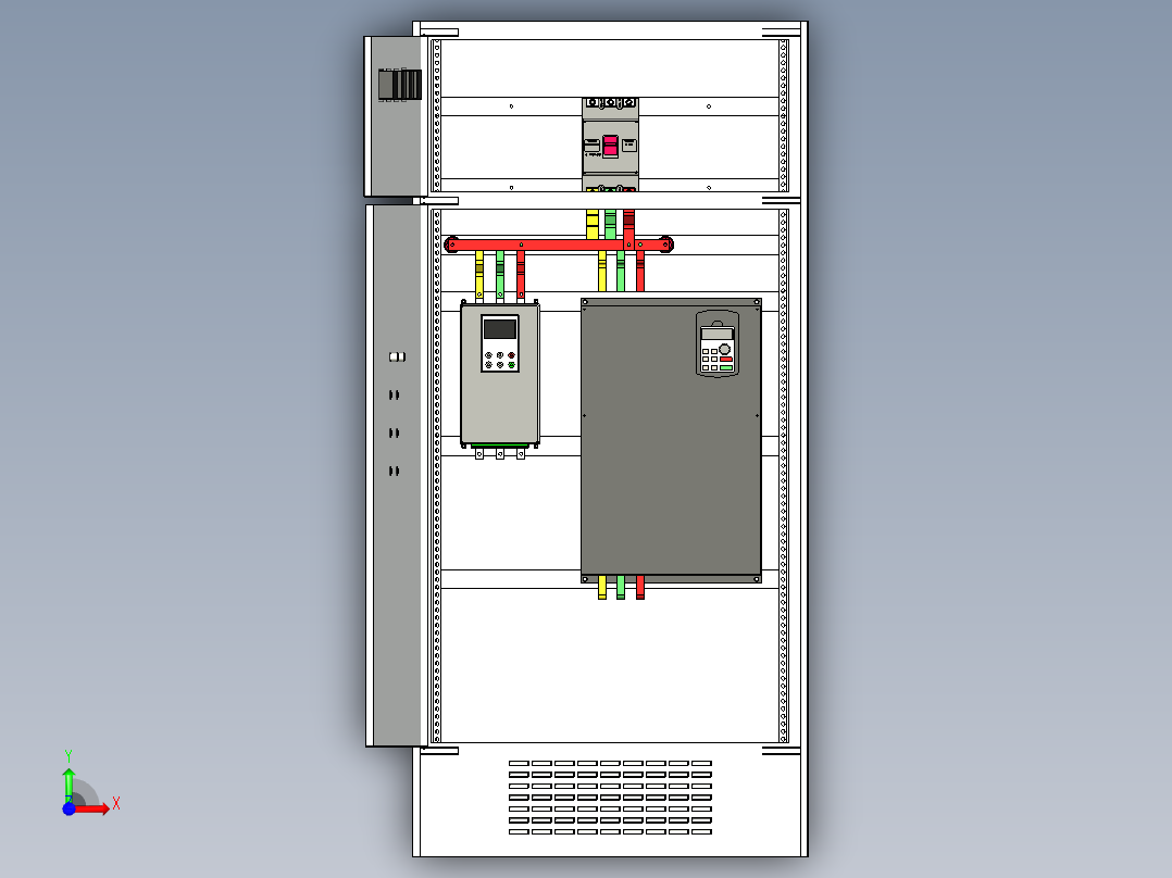 变频器软启动控制柜前视图