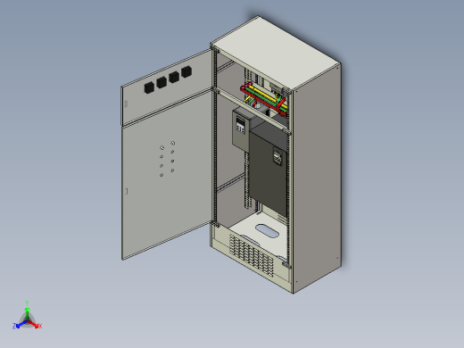 变频器软启动控制柜正等轴测缩略图