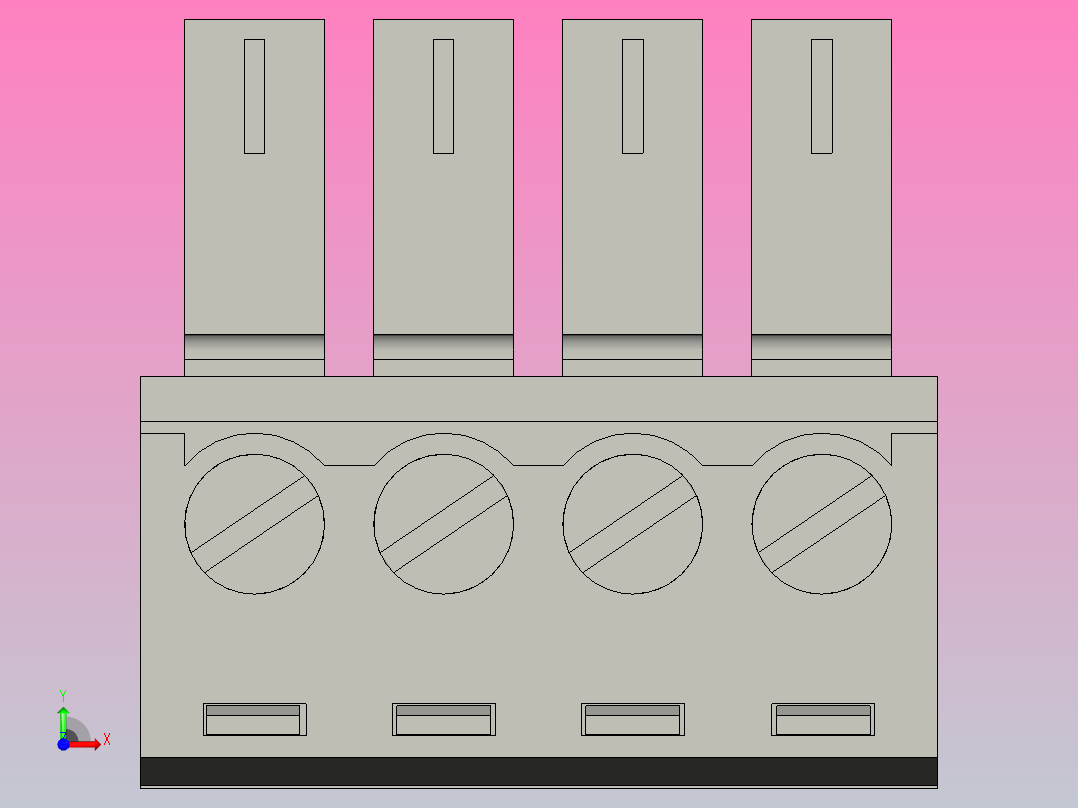 Degson终端连接器5EDGK-3.81-4前视图