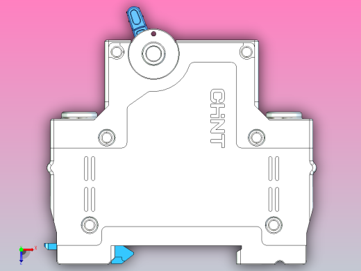 NHP-125G&amp;1P&amp;隔离开关三维模型202307俯视缩略图